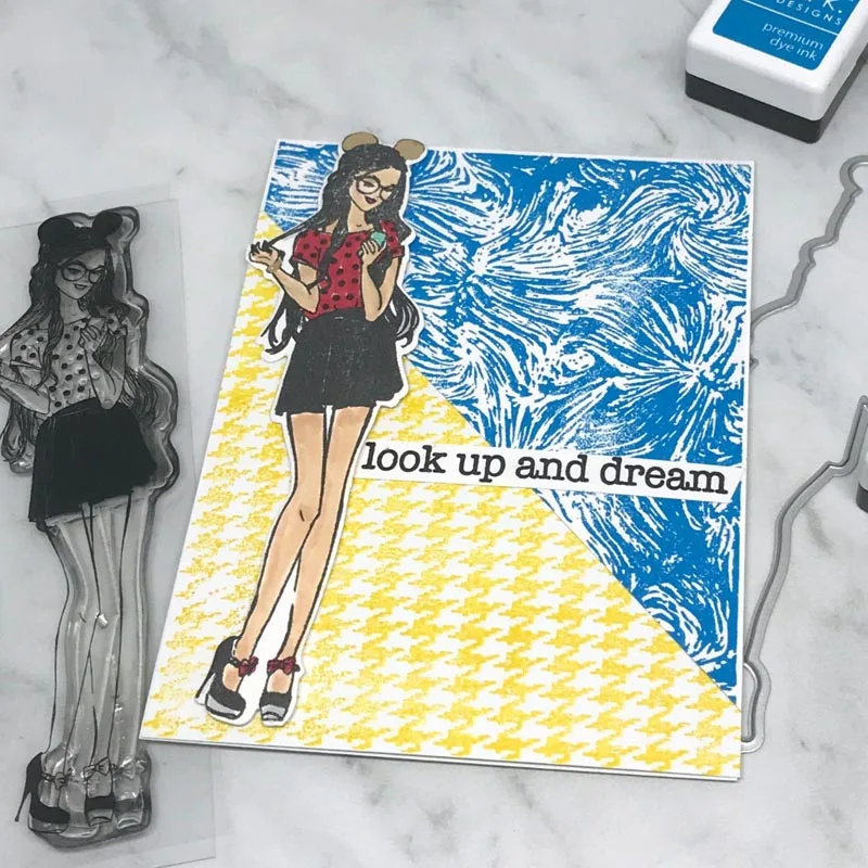 Милые прозрачные штампы Nifty для девочек самостоятельного изготовления открыток