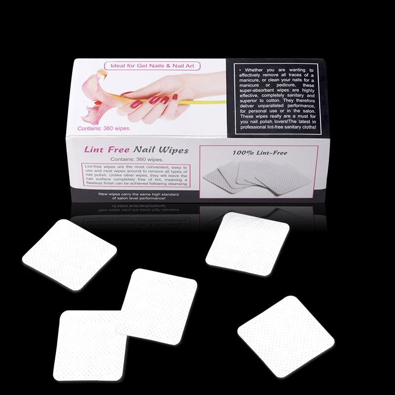 Modelones 360 шт./лот без ворса салфетки для ногтей удаления гель лака хлопковые