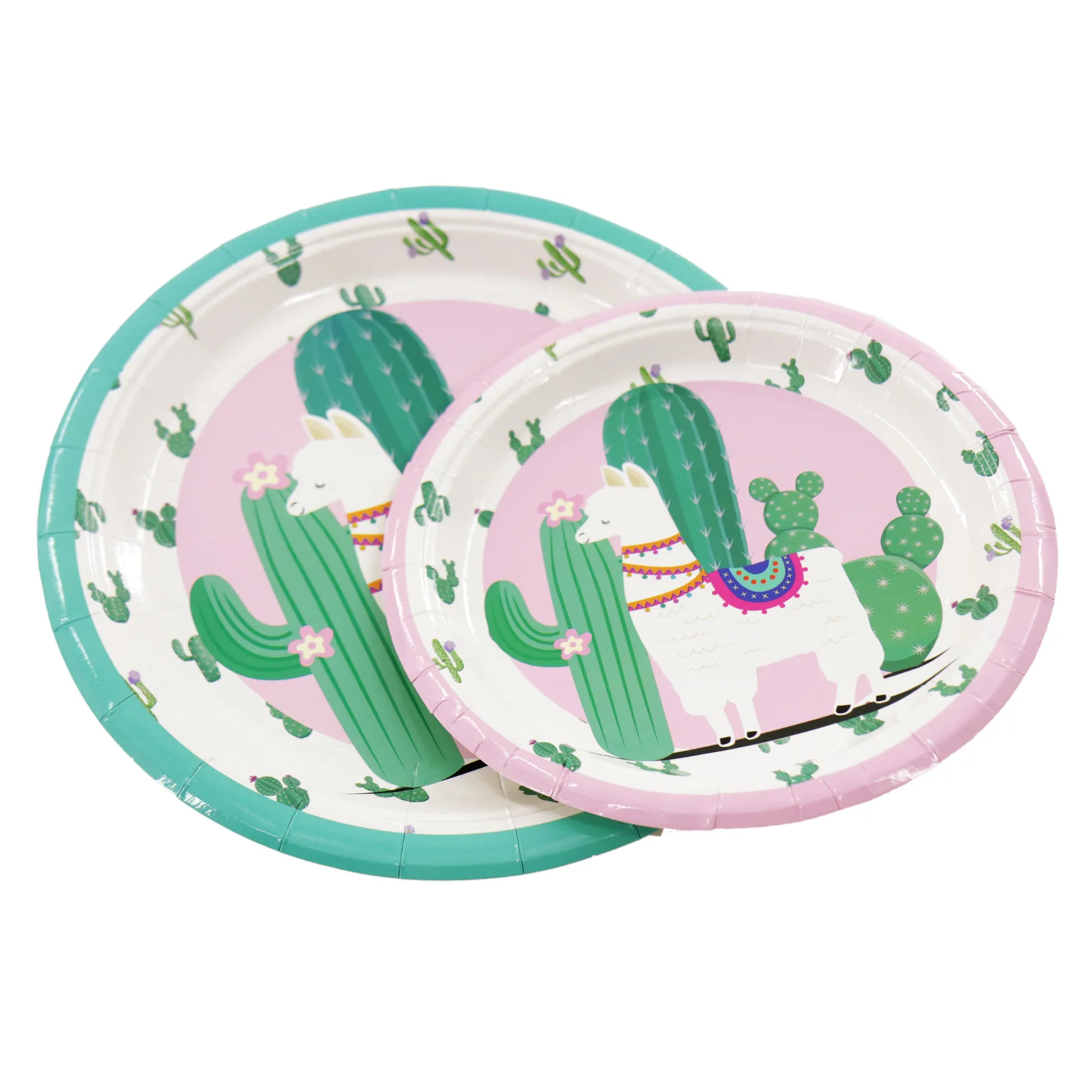 Лама Альпака кактус одноразовая посуда набор бумажные тарелки и стаканы