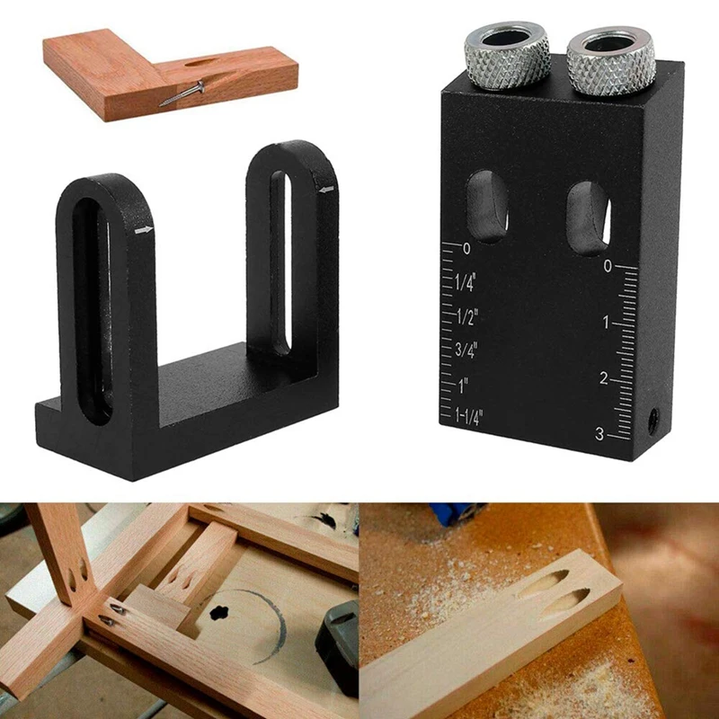 

38Pcs Pocket Hole Jig Kit,15 Degree Angle Pocket Hole Jig Inclined Hole Positioner Drilling Jig for Woodworking Drilling