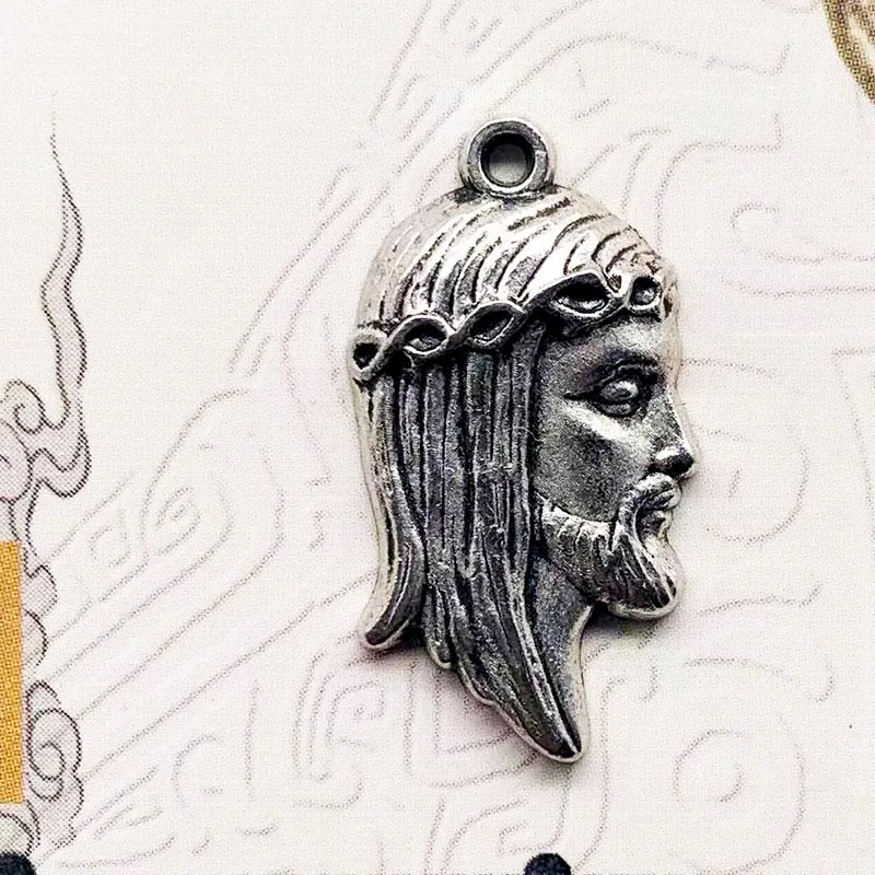 Древний серебряный крестик с Иисусом Христом религиозный Шарм Модный маленький