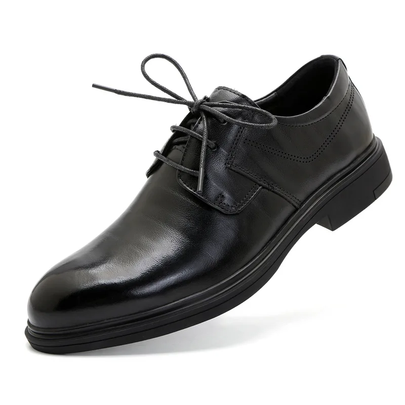 

Classics Fashion Leisure Men Formal Dress Shoes Cross-tied Lace-Up Business Oxfords Round Toe Med Elegant Wedding Shoes