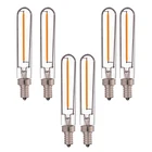 Длинная Светодиодная лампа T20 E12 E14 Цоколь 2200K теплый белый трубчатый светильник T6 с регулируемой яркостью винтажная Светодиодная лампа для Подвесная лампа-канделябр