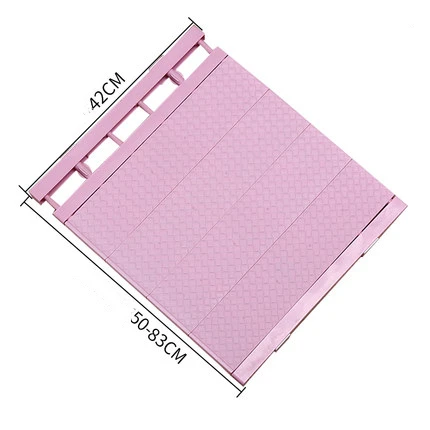 42-50-83cm-pink Регулируемый шкаф, органайзер для хранения полки экономии пространства шкаф декоративные полки для шкафа держатели Настенные кухонная стойка - Цвет: 42-50-83cm-pink