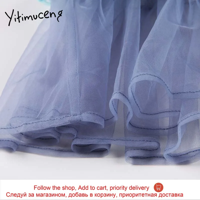 

Yitimuceng Muslin Crop Tops Women Ruffles Button Up Patchwork Sexy Cami Korean Fashion Tank Top Blue Clothes 2021 Summer New
