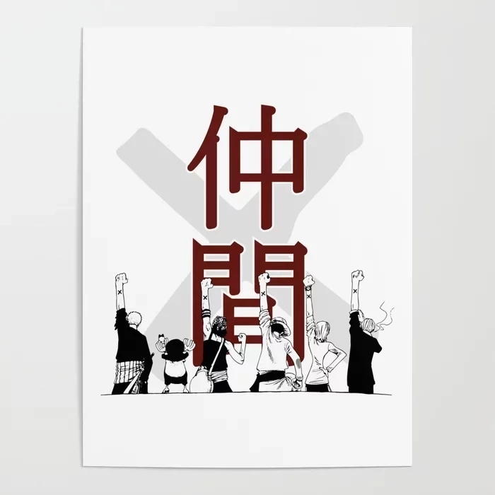 

Canvas HD Prints One Piece Wall Art Japanese Anime Role Posters X Nakama Pictures Paintings Boys Room Modular Home Decoration