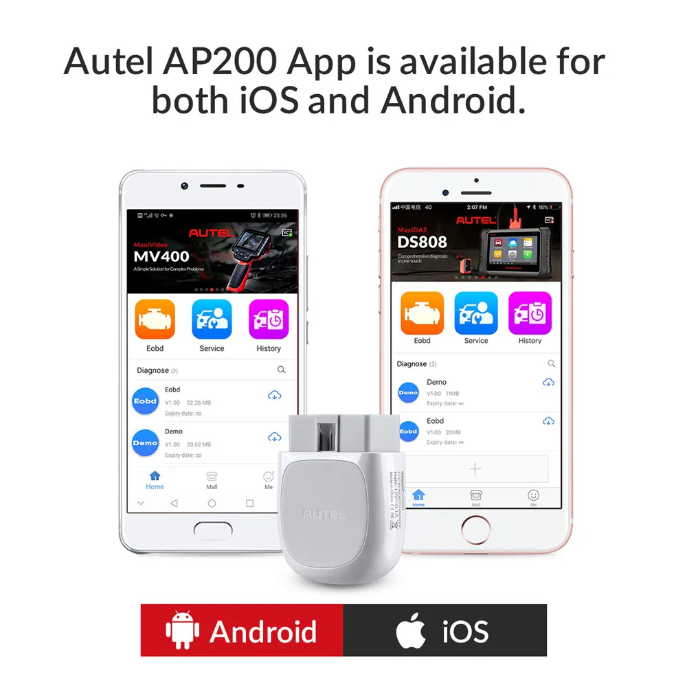 Original Autel AP200 AP 20 MaxiAP Bluetooth OBD2 Code Reader with Full System Simplified Edition of MK808 | Автомобили и