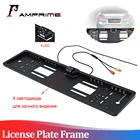 Рамка номерного знака AMPrime, Водонепроницаемая Автомобильная камера заднего вида, резервная камера европейского стандарта, парктроник заднего вида с ночным видением и 4 светодиодный лампами