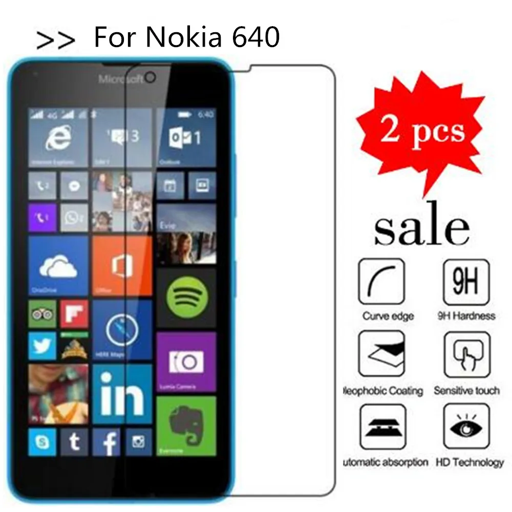 Защитное стекло для Nokia 640 2 шт. закаленное Microsoft Lumia две Sim карты Lte защитная
