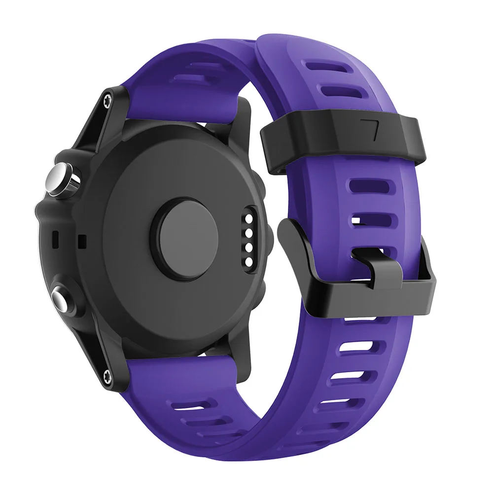 Purple Yayuu мягкий силиконовый сменный ремешок для часов с инструментами для Garmin Fenix 3/Fenix 3 HR/Fenix 5X/5X Plus/D2 Delta PX/Descent MK1 - Цвет: Purple