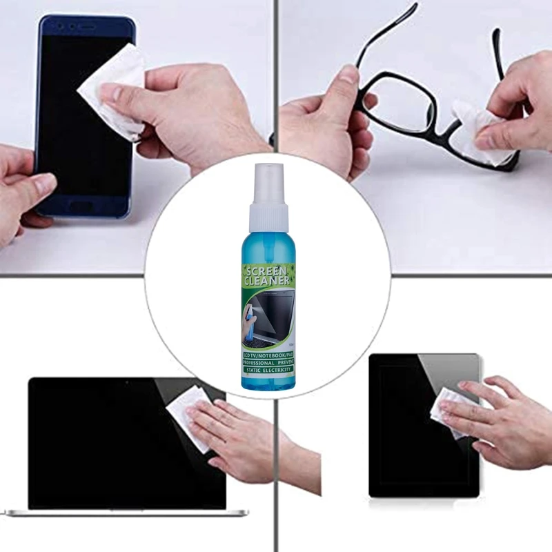 1 Set Of Multi-purpose Cloth Liquid Screen Cleaning Kit For LCD TV, Tablet, Mobile Phone, Laptop, Camera Lens Cleaner images - 6