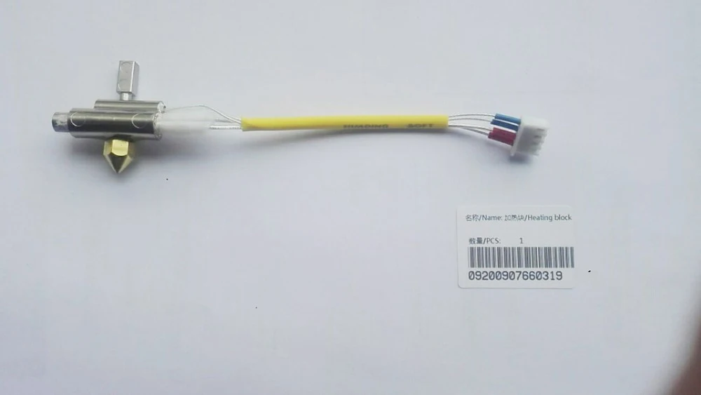 Комплект сборки нагревательного блока оригинального горячего сопла Tier Time Afinia UP! Plus2 Box Plus Mini Original Hotend Nozzle Heating Block Assembly Kit Heater Cartridge On.