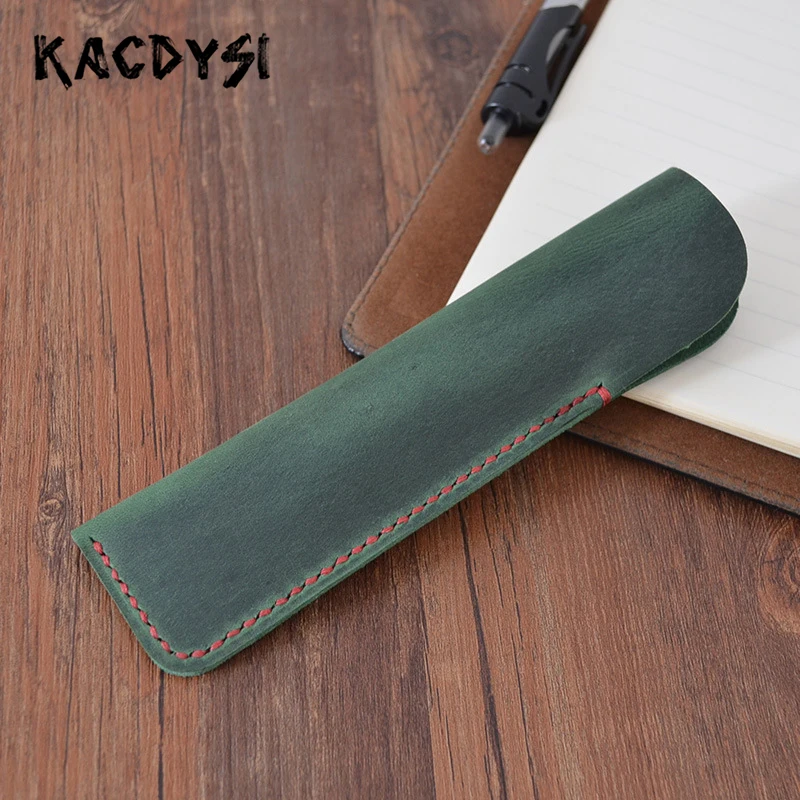 Натуральная коровья кожа винтажная унисекс тонкая сумка для карандашей
