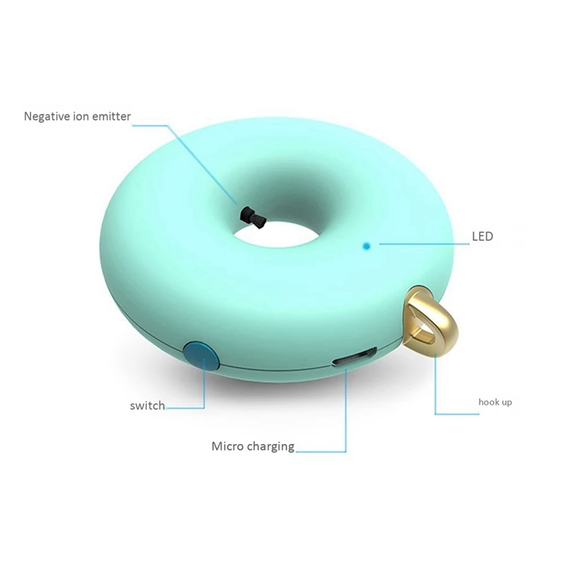 

2Set Wearable Air Purifier Necklace Mini Portable USB Air Cleaner a with Hanging Neck Air Purifier