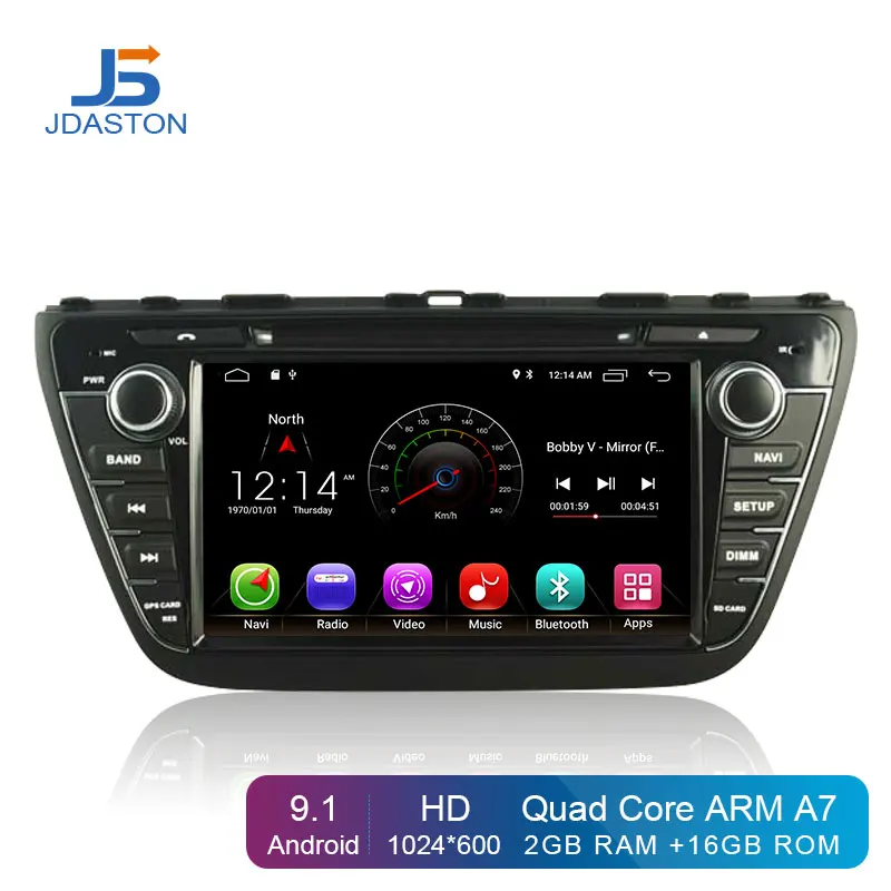 Автомобильный DVD плеер JDASTON Android 10 0 для Suzuki SX4 S Cross 2014 2015 2016 мультимедийный GPS