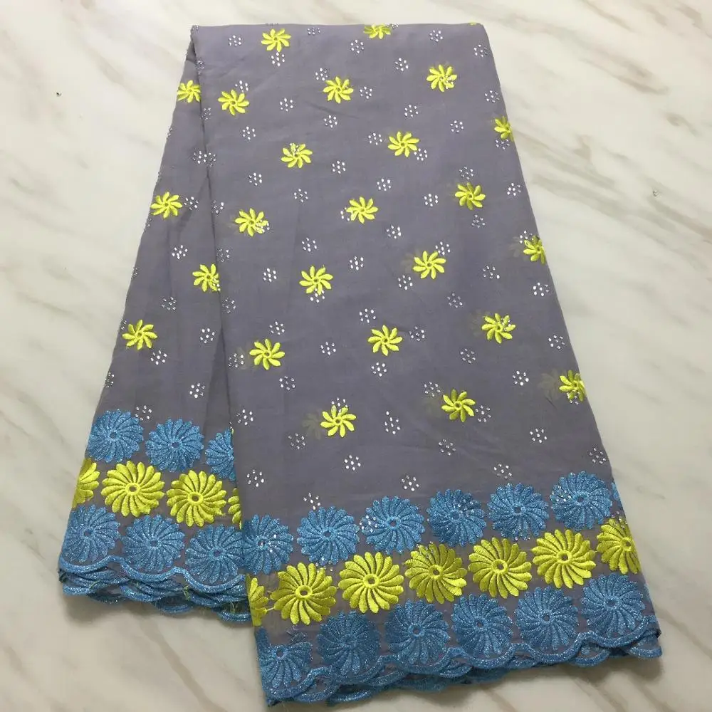 Новое поступление tissu africain brode coton камни парча ткань 5yds высокое качество