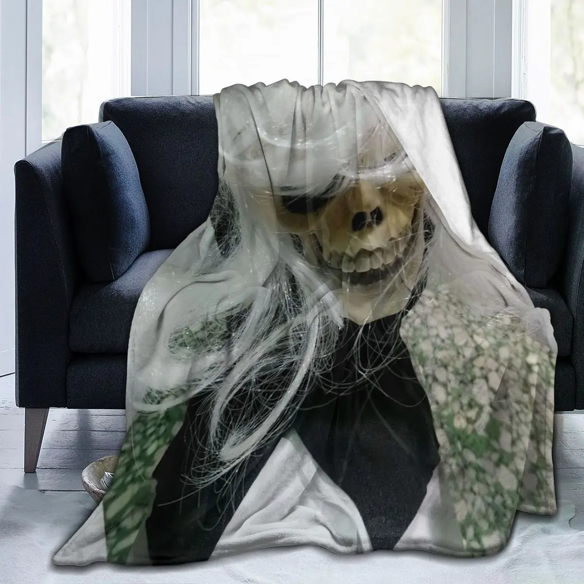 

Classic ghosts personalized, 3D blanket, personalized printing, soft coral wool blanket, mechanically washed flannel blanket
