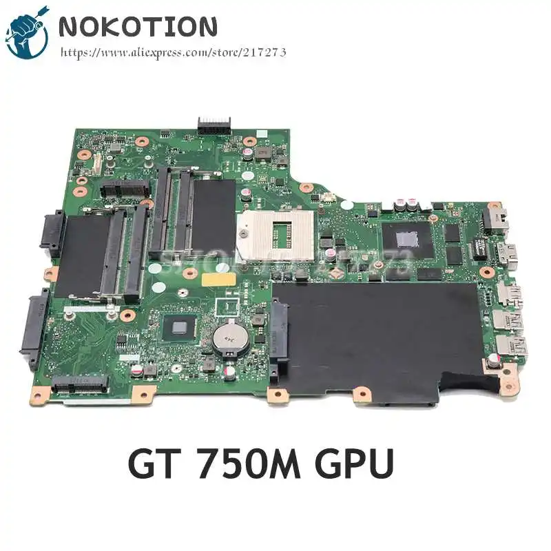 NOKOTION For Acer aspire V3-772 V3-772G Laptop Motherboard EAVA70HW NBM7411001 MAIN BOARD DDR3L GT750M 4G graphics Free CPU |