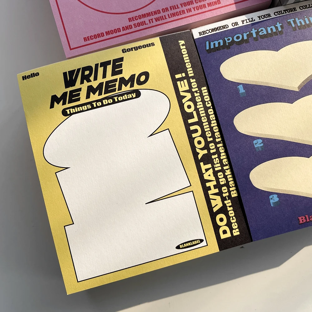 

70page Kawaii WriteMe Memo Pad Notepad Memorandum Scrapbook Material Stationery Supplies Office Accessories