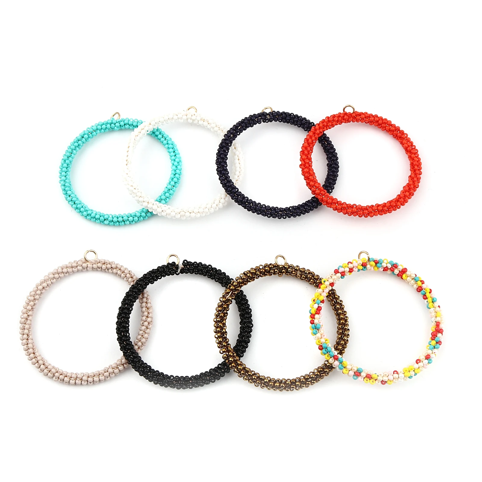 

Iron Based Alloy & Glass Pendants Circle Ring Gold Color Coffee Round Pendant For diy necklace unique design 56mm x 53mm,3 PCs