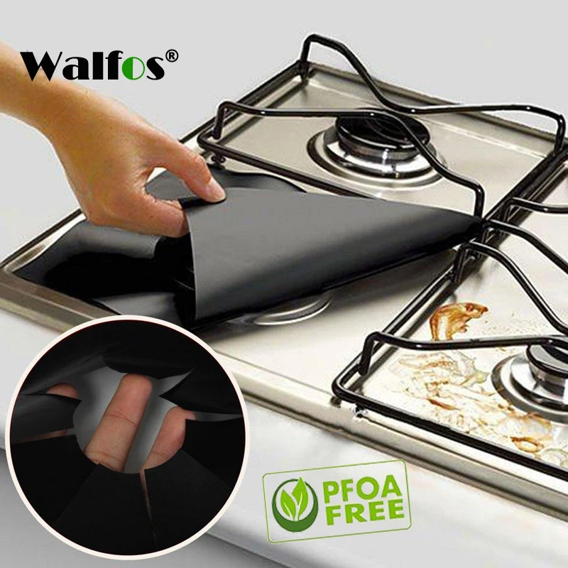 

Walfos 2 pçs/lote Reutilizáveis Protetor de Fogão A Gás Fogão Queimador Tampa Forro Para A Limpeza de Utensílios de Cozinha