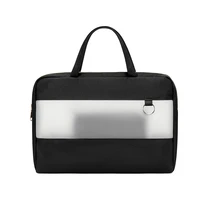 waterproof polyester transparent zipper computer briefcase file folder business document bag set