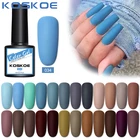 Серия синего и серого лака для ногтей KOSKOE, цветной гель 8 мл, отмачиваемый УФ Гель-лак, зимний дизайн ногтей, основа для ногтей своими руками, матовое верхнее покрытие