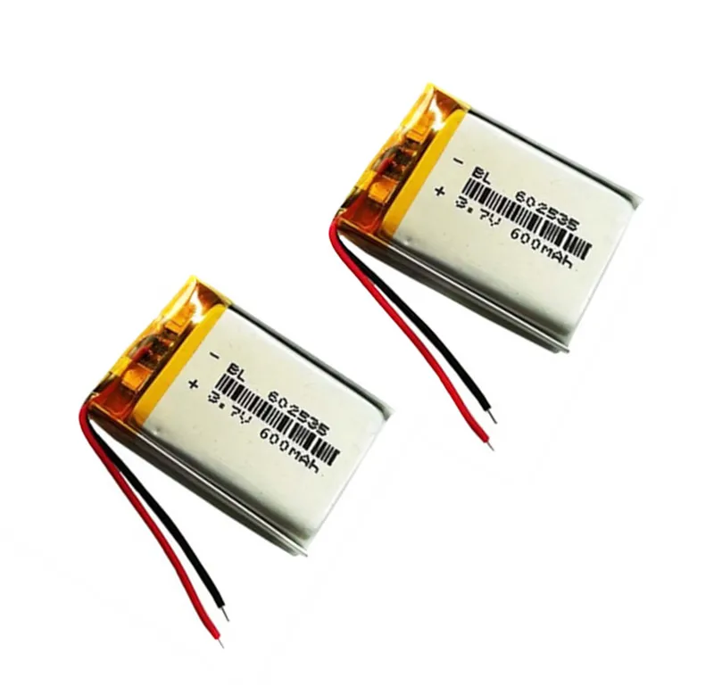 

1/2PCS 3.7V 600mAh 602535 Lithium Polymer Li-Po li ion Rechargeable Battery Lipo cells For Car DVR Tachograph Bluetooth speaker