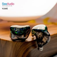 seeaudio yume dynamic drivebalanced armature hybrid in ear headphone earbud 0 78 3 5mm detachable cable music earphone earplug