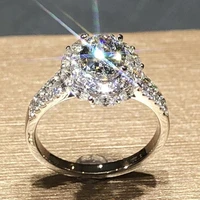 luxurious white zirconium diamond proposal ring size 5 11