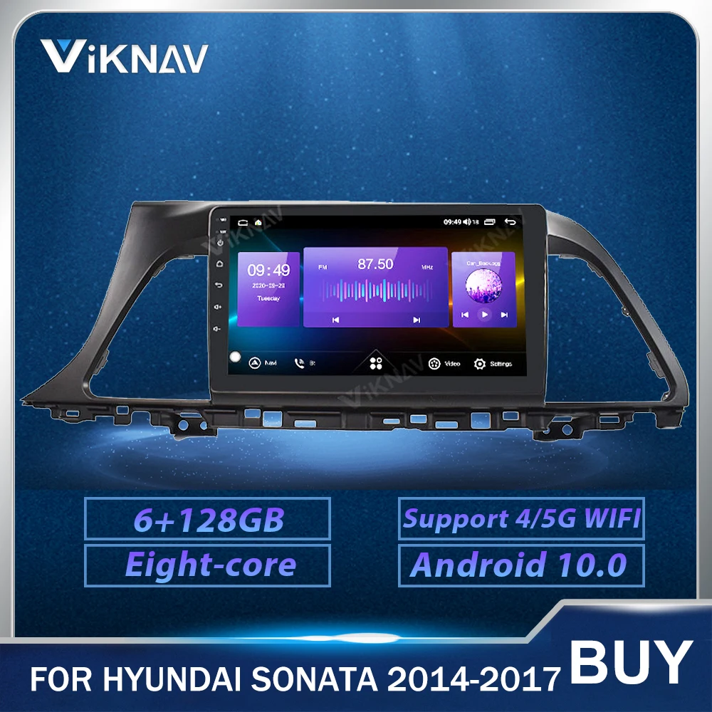 online 128g Carro Dvd Player De Navegação Gps Tela Toque Unidade Cabeça Android Para Hyundai Sonata 2014 2015 2016 2017 Lhd Gravador Estéreo