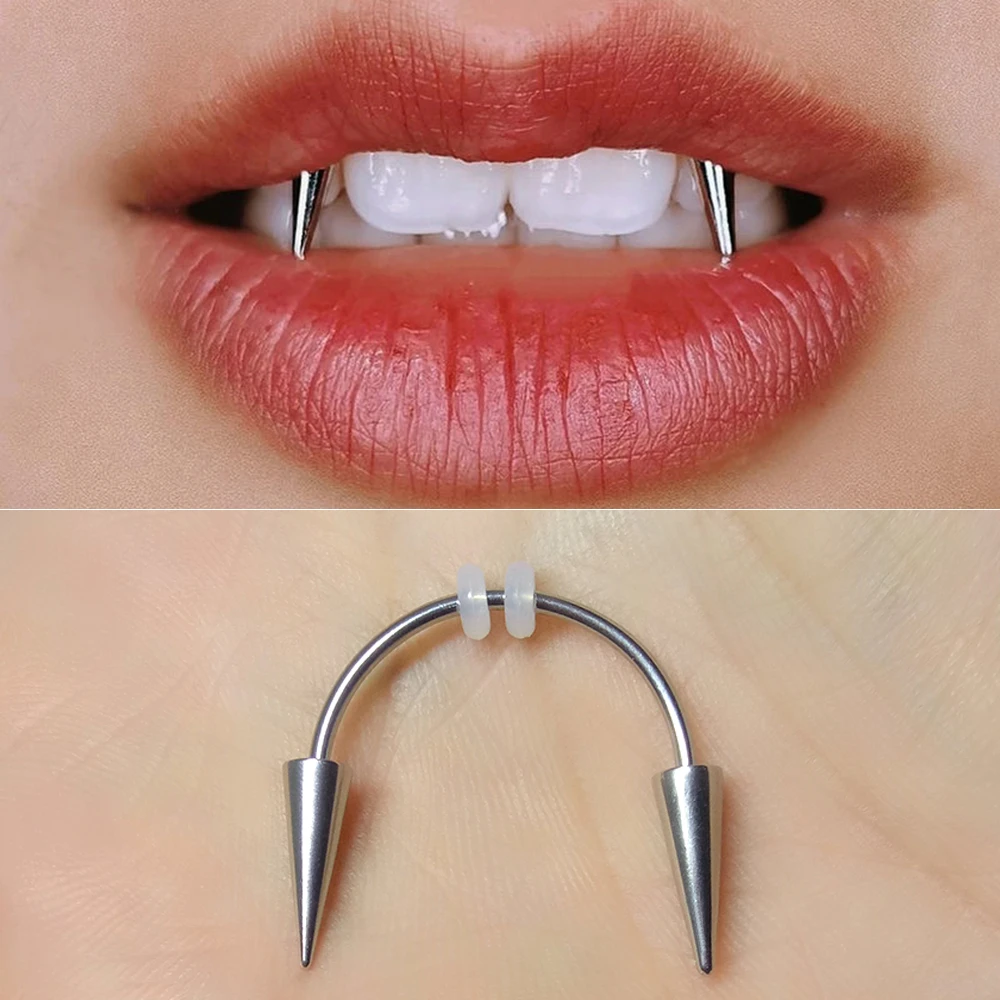 

Fashion Goth Lips Ring Stainless Steel BCR Septum Piercing In mouth Ring Puncture Earrings Hoop Nose Ring Body Piercing Jewelry