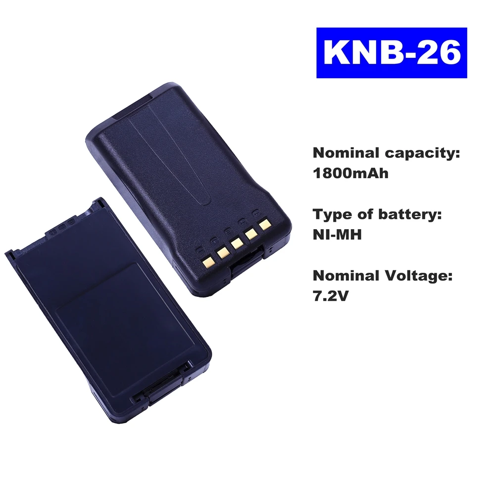7.2V 1800mAh NI-MH Radio Battery KNB-26 For Kenwood Walkie Talkie TK-2160/2140/3140 TK-3160/3148/3178 Two Way Radio