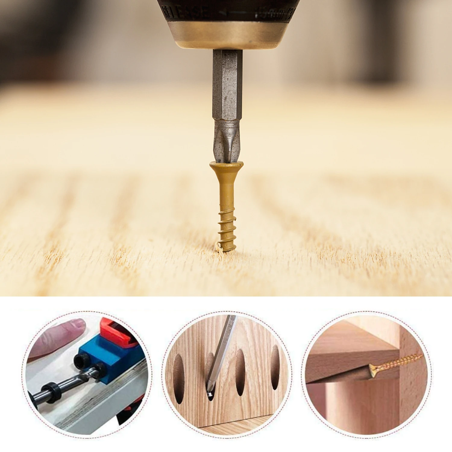 

8pcs Pocket Hole Jig Kit 8mm 10mm 15 Degree Angle Drill Guide Woodwoorking Tool Inclined Hole Jig Hole Puncher Locator