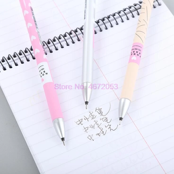 Канцелярские принадлежности 960 шт./лот милая гелевая ручка в горошек с сердечками