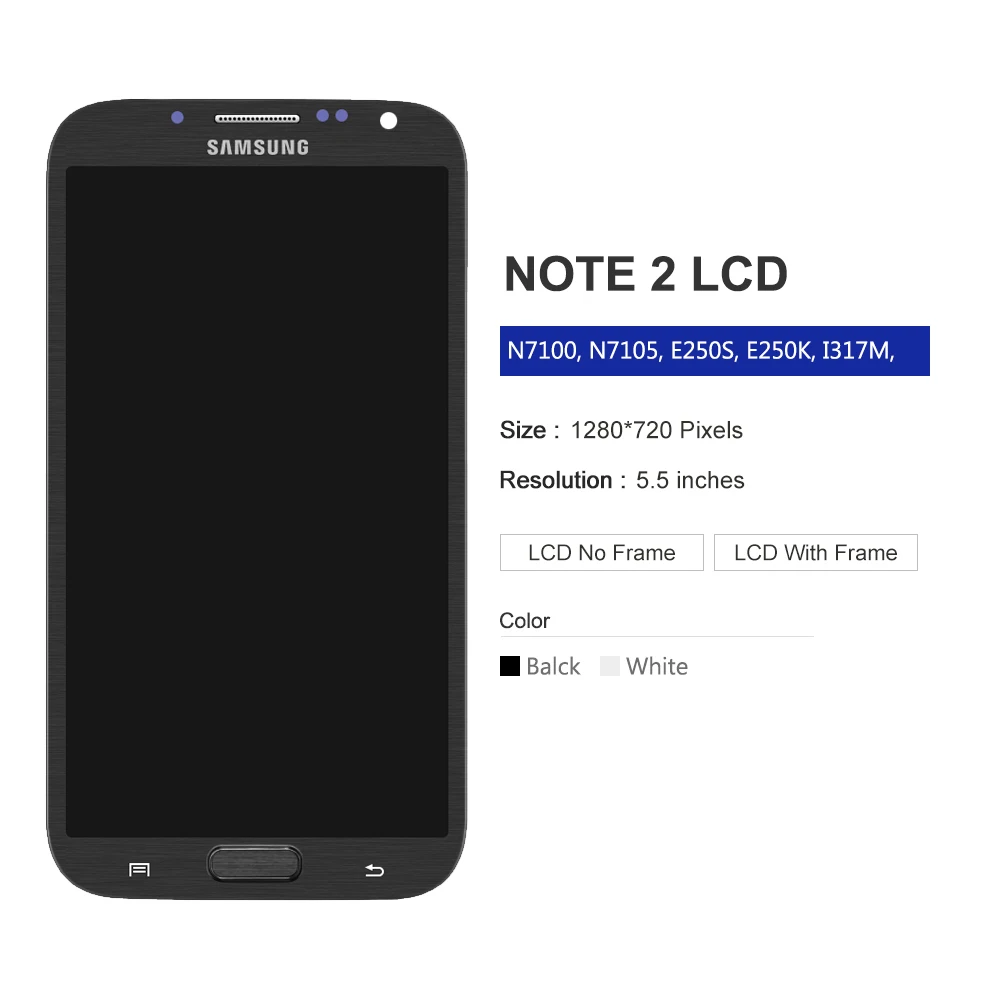 ЖК дисплей AMOLED 5 дюйма для Samsung Galaxy Note 2 Note2 N7100 N7105 T889 i317 i605 L900 экран с дигитайзером в