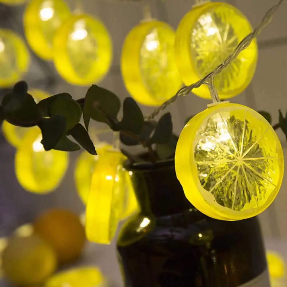 Гирсветильник да в форме лимона 3 м 20 светодиодов цвета|Осветительные гирлянды| |