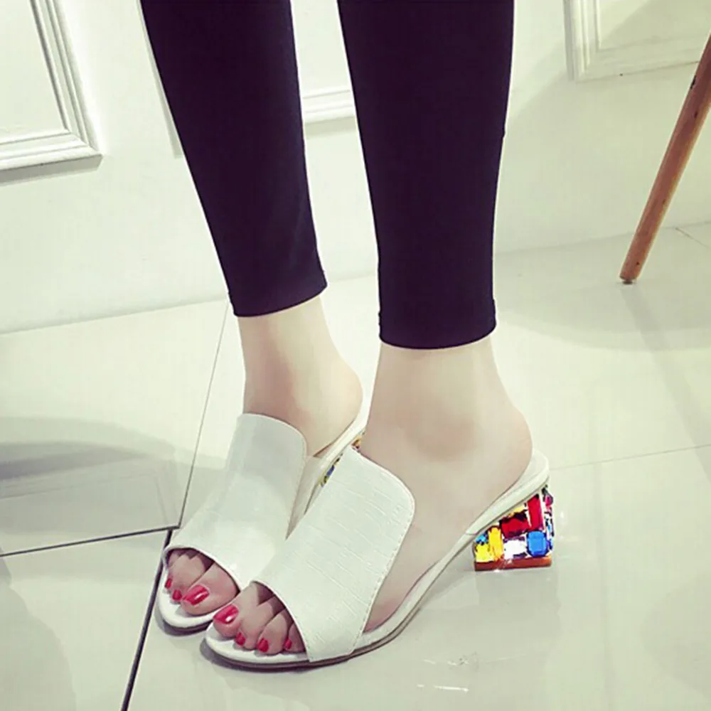 Sandalias Plataforma/летние женские босоножки из искусственной кожи Женская обувь со