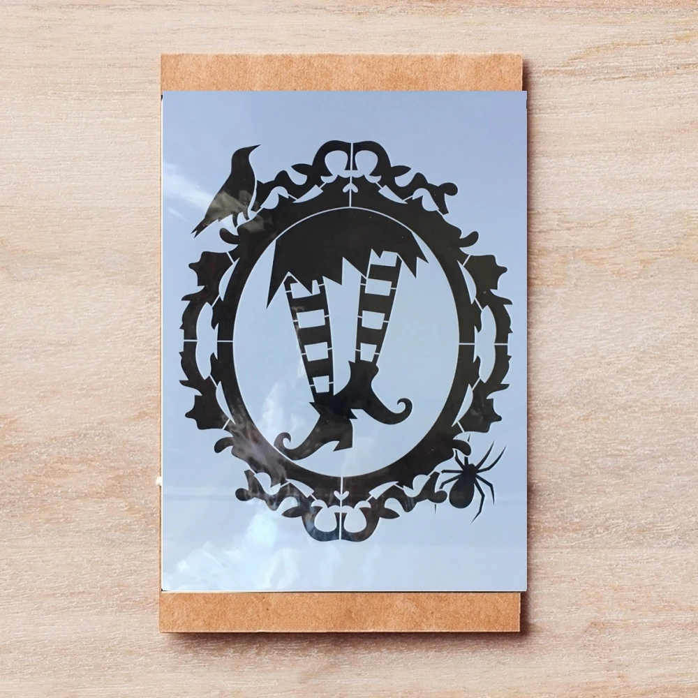 

A4 29 см зеркальные цирковые клоуны DIY слойные трафареты настенная живопись Φ декоративный шаблон