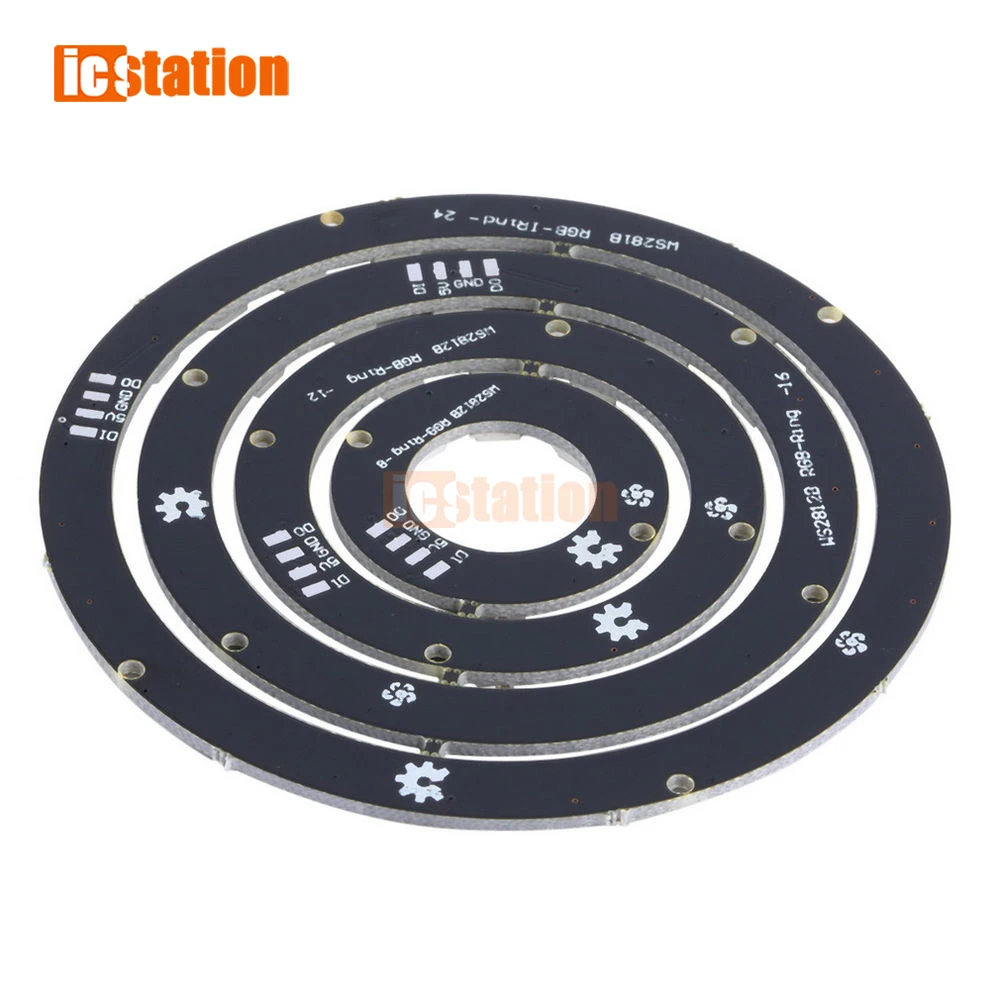 60 Бит Цифровой WS2812 RGB светодиодный Кольцо Полный Цвет подсветка 5050 SMD s