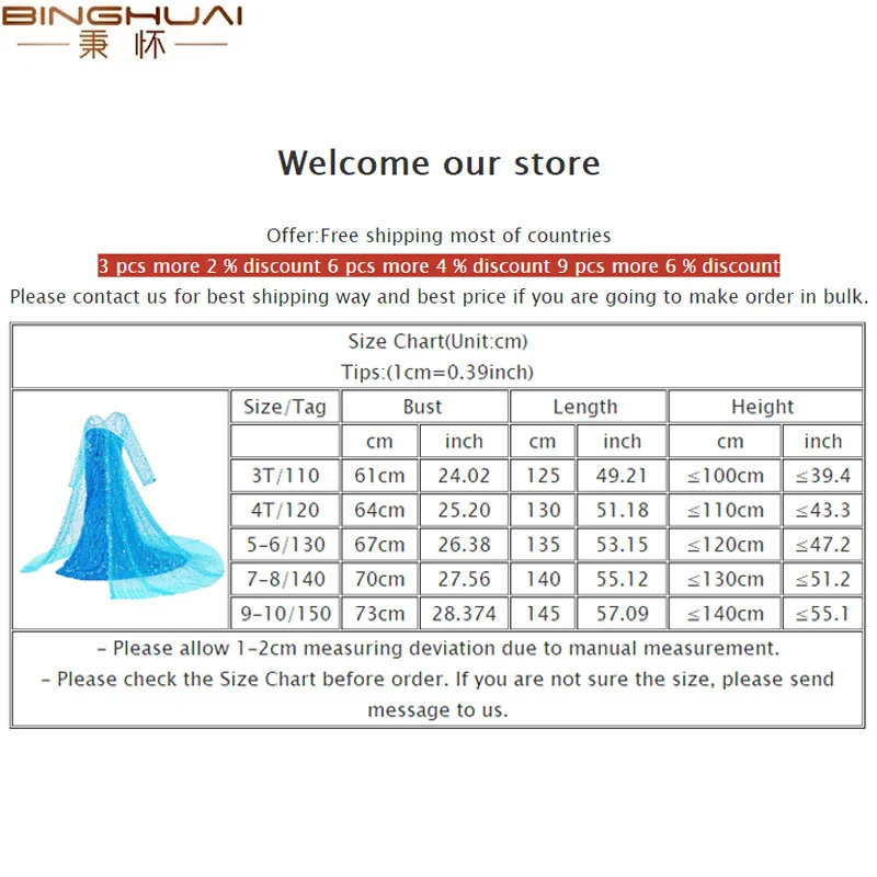 

2020 Elsa Dresses for Girls Long Sleeve O-neck Princess Costumes Party Cosplay Vestidos Magic Wand Accessories Kids Dress