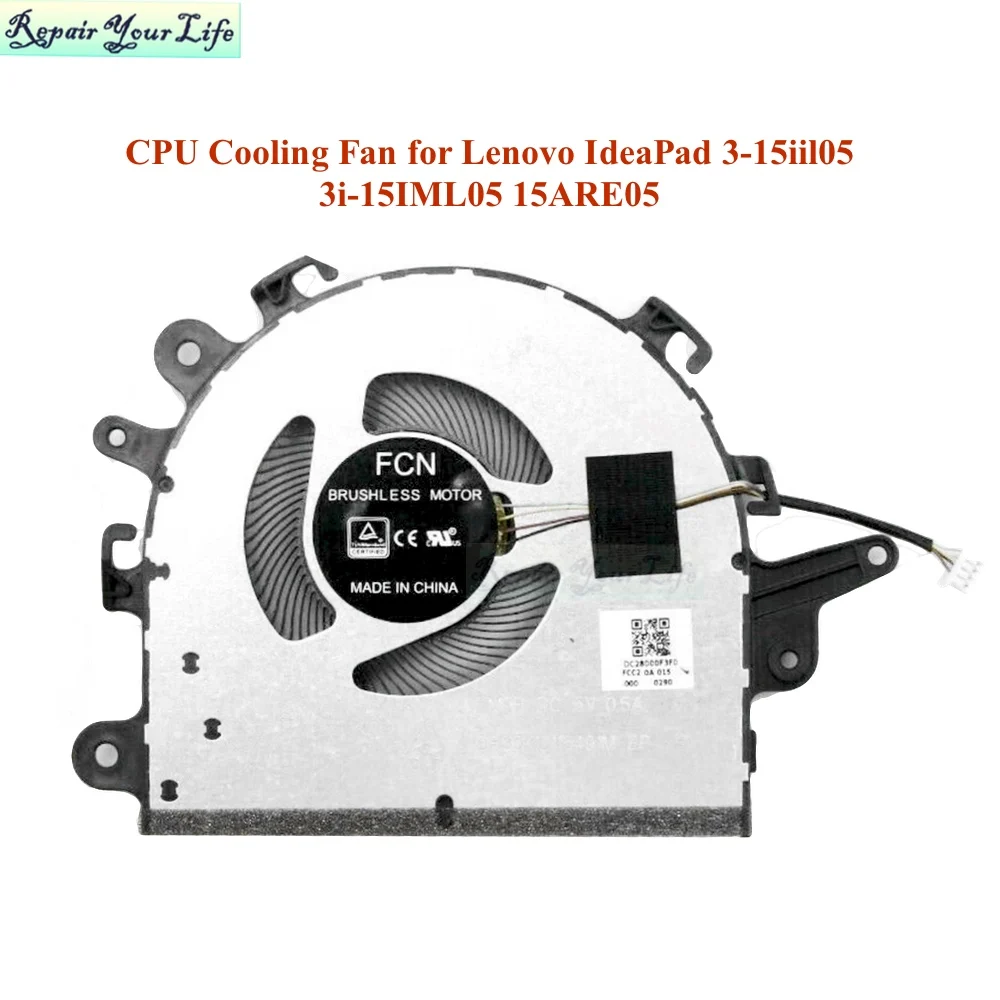 

CPU Cooling Fan for Lenovo IdeaPad 3-15iil05 3i-15IML05 15ARE05 dc28000f3f0 5F10S13910 5H40S2004 Notebook PC Cooler Fan Radiator