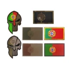 3D вышивка, патч с португальским флагом, военный зеленый крючок и петля, тактическая эмблема, вышитые патчи, Прямая поставка