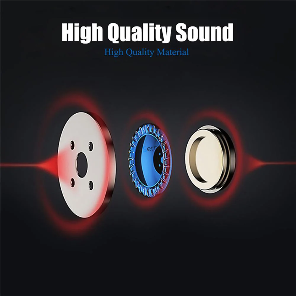 BaySerry Wireless Bluetooth Earphones Noise Cancelling Headset Neckband life Sport stereo In-Ear With Mic for iPhone 5s 6s SE 7 |