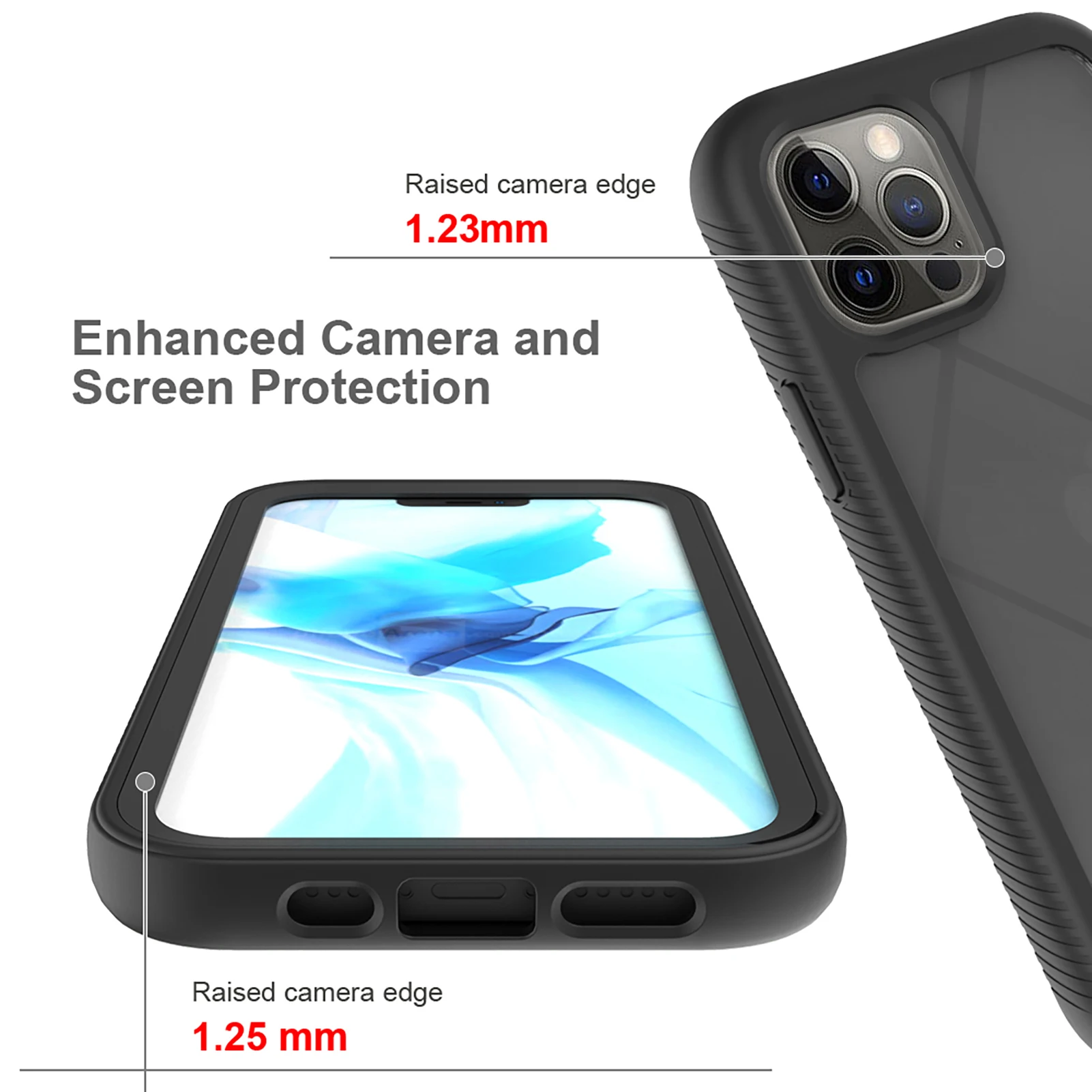 

2 In 1 PC Bumper+TPU Case For iPhone 12 12 Pro Max 12 Mini Case Transparent Armor Shockproof Cover For iPhone 11 11 Pro Max Case