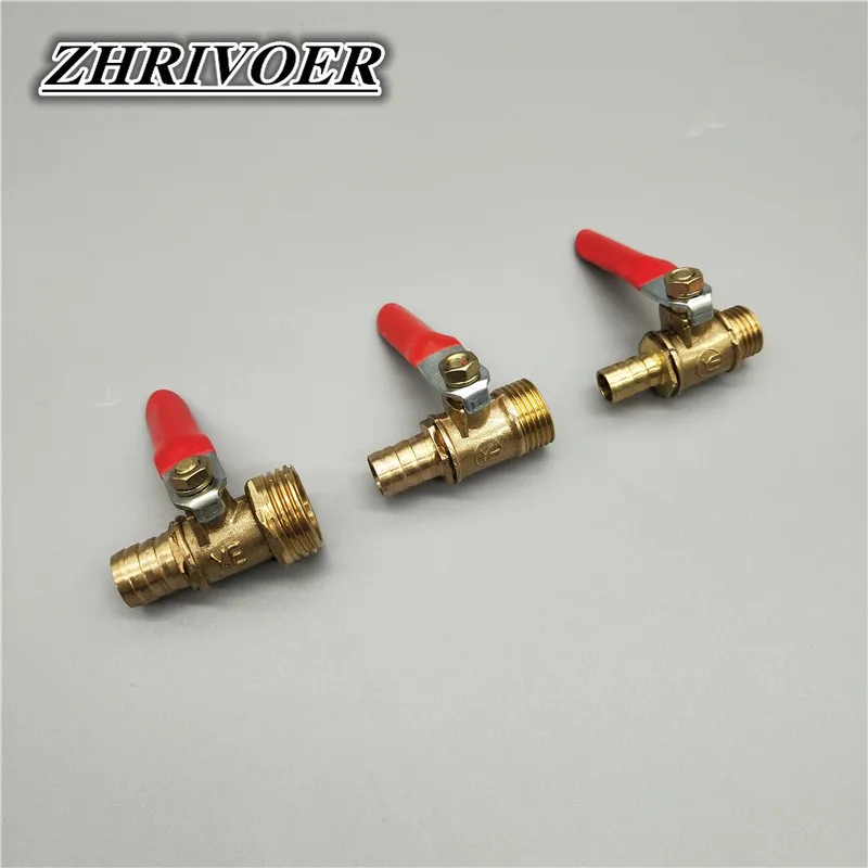

Brass Barbed Ball Valve 4-12 Hose Barb 1/8'' 1/2'' 1/4'' Male Thread Connector Joint Copper Pipe Fitting Coupler Adapter