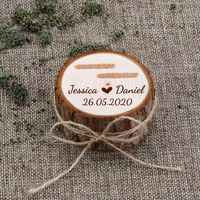 personalized rustic wedding wood ring box holder custom your names and date wedding ring bearer box