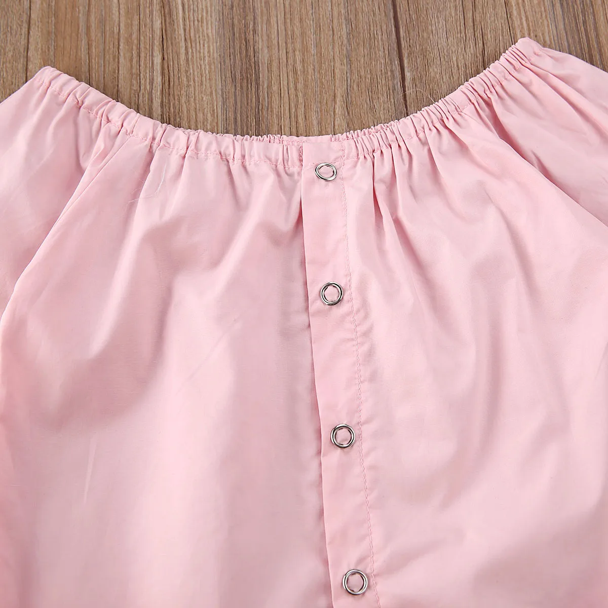 2020 г. Летний детский топ с длинными рукавами бантом и открытыми плечами для