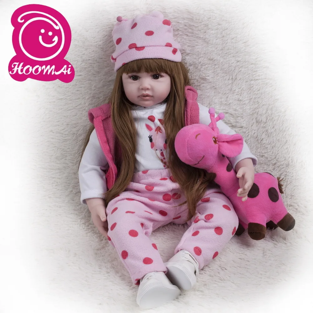 

60cm Silicone Reborn Toddler Princess Toy Doll For Girl 24" Vinyl Newborn Baby Alive Girl Child Birthday Gift Boneca
