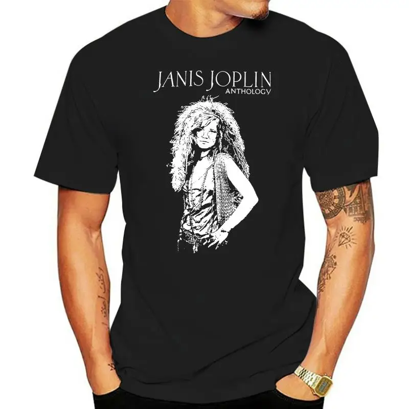 

Janis Joplin Anthology Vintage Retro Graphic Men Tee T-Shirt US Blues Rock Musicprinting short sleeve